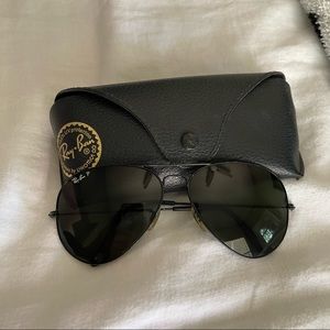Ray Ban all black aviator polarized